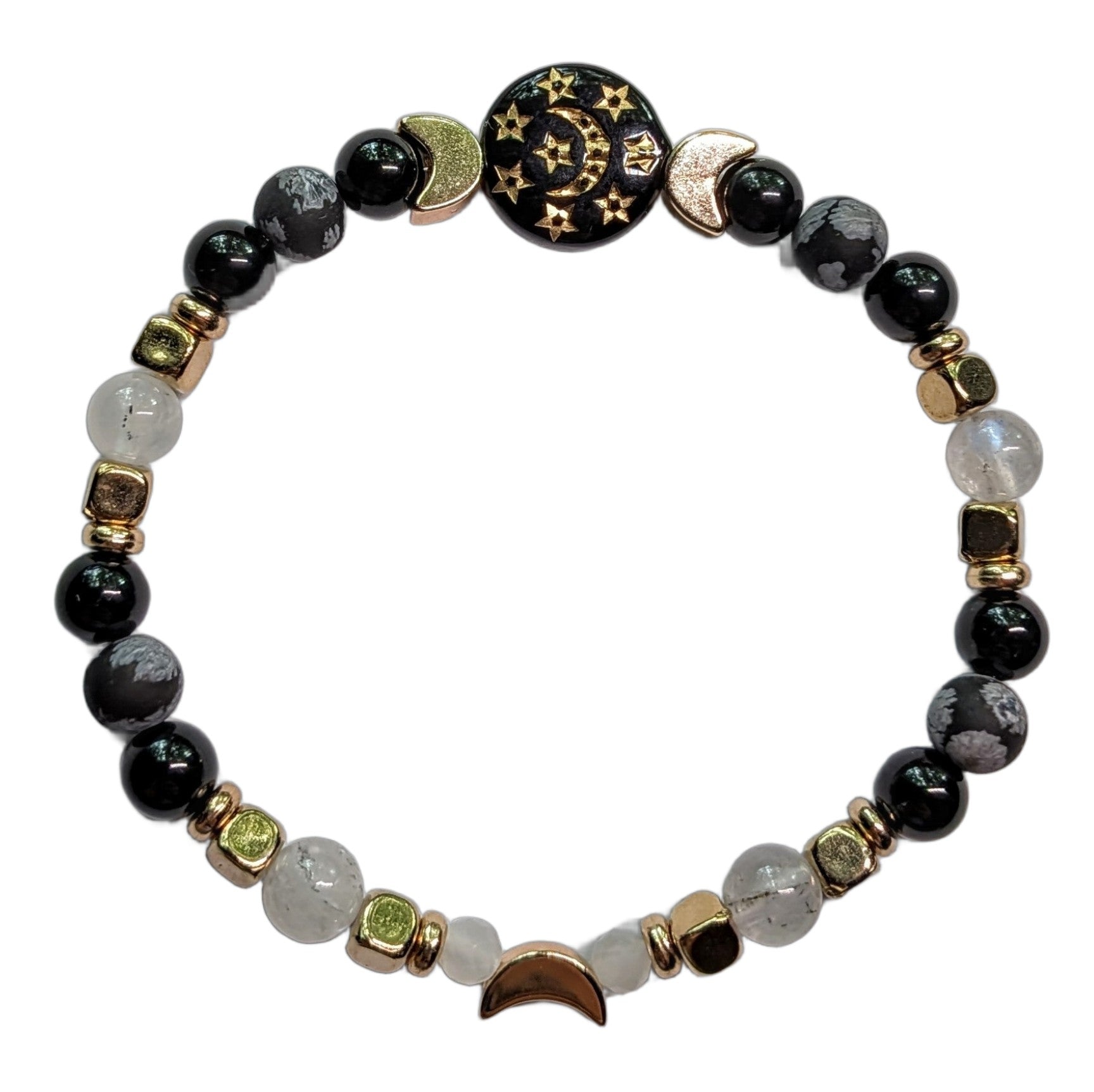 Black Tourmaline - Obsidian - Moonstone