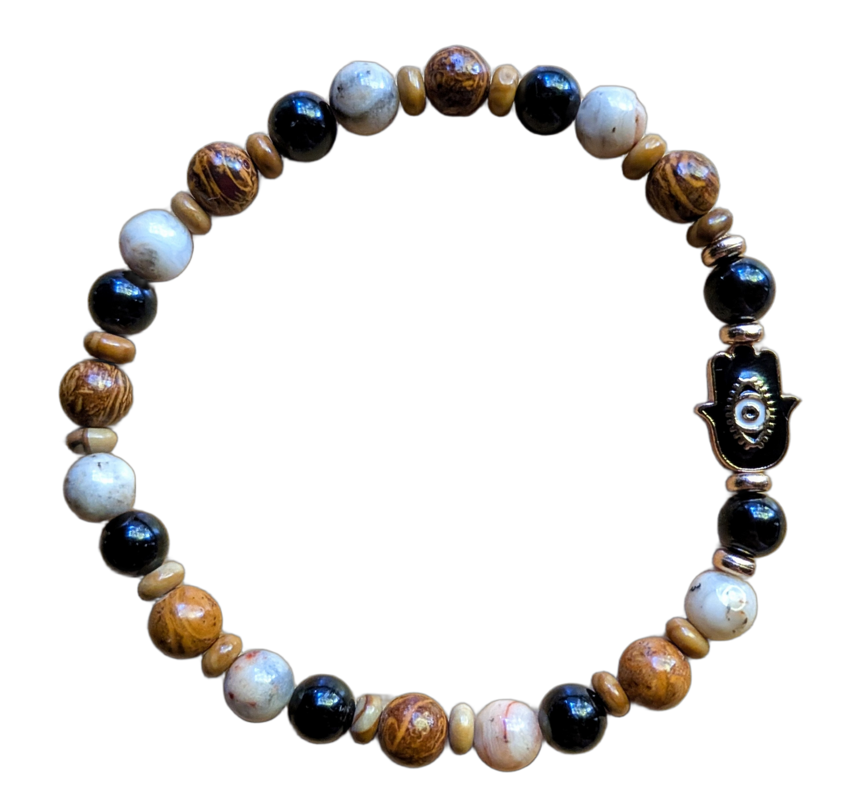 Black Tourmaline - Crazy Lace Agate - Jasper